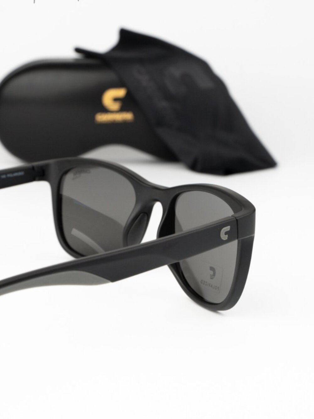 Carrera Men Sunglasses Black Grey Polarized Square CARRERA 8054/S 0003/M9 NEW - Picture 4 of 9